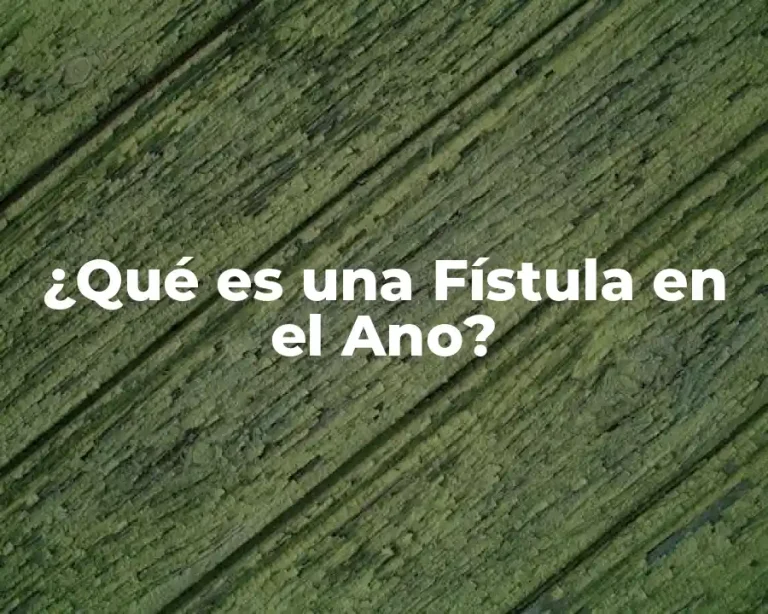 ¿Qué es una Fístula en el Ano?