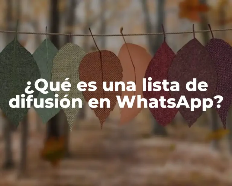 ¿Qué es una lista de difusión en WhatsApp?