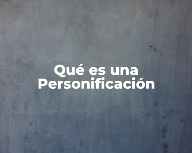 Qué es una Personificación