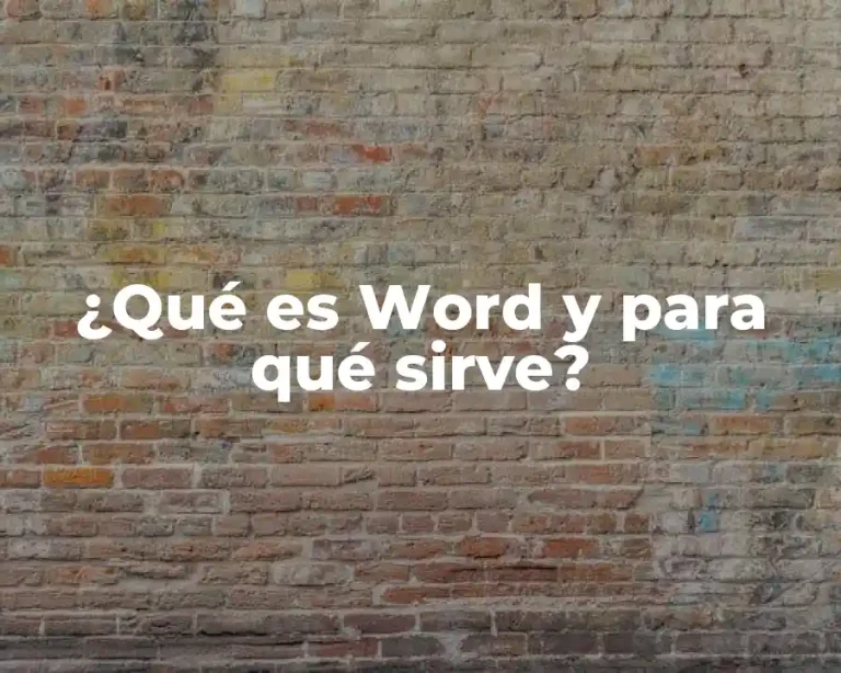 ¿Qué es Word y para qué sirve?