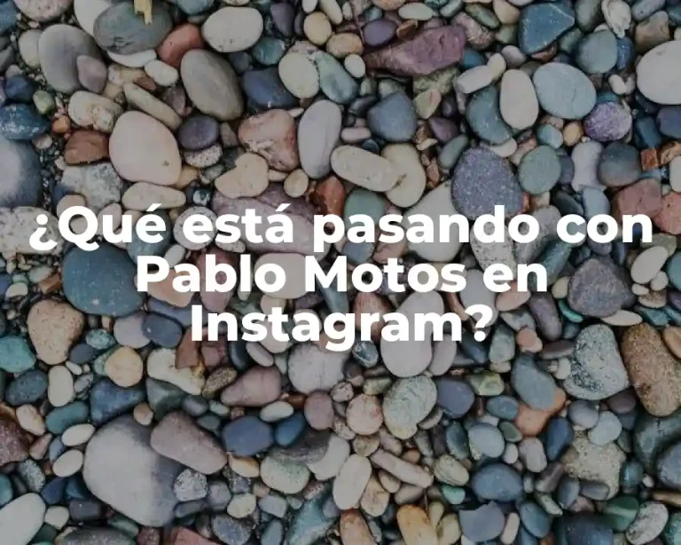 ¿Qué está pasando con Pablo Motos en Instagram?
