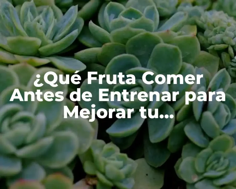 ¿Qué Fruta Comer Antes de Entrenar para Mejorar tu Rendimiento?