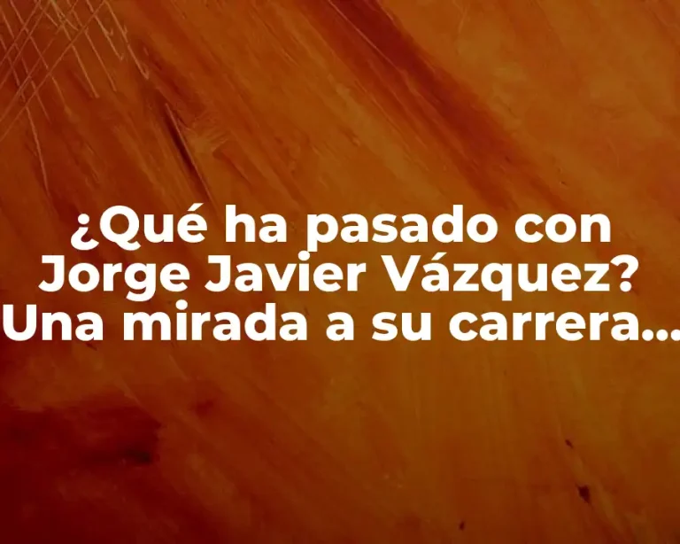 ¿Qué ha pasado con Jorge Javier Vázquez? Una mirada a su carrera y vida personal