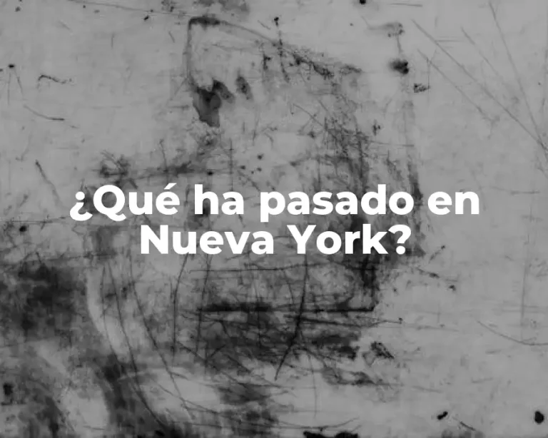 ¿Qué ha pasado en Nueva York?
