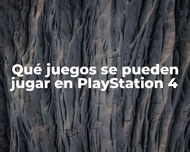 Qué juegos se pueden jugar en PlayStation 4
