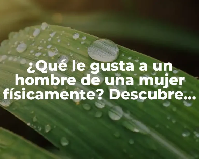 ¿Qué le gusta a un hombre de una mujer físicamente? Descubre los secretos de atracción masculina