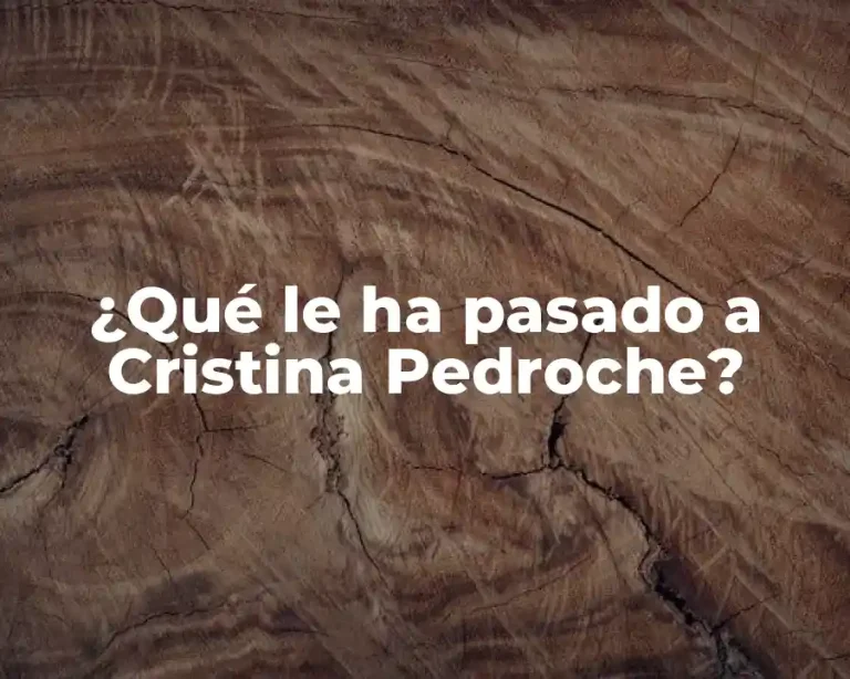 ¿Qué le ha pasado a Cristina Pedroche?