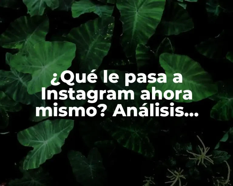 ¿Qué le pasa a Instagram ahora mismo? Análisis detallado de sus problemas actuales