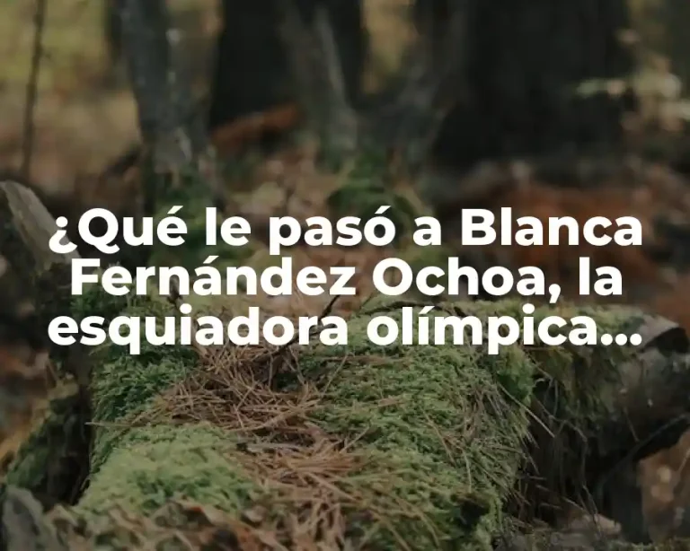 ¿Qué le pasó a Blanca Fernández Ochoa, la esquiadora olímpica española?