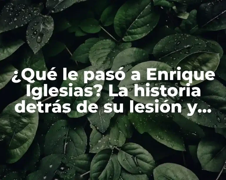 ¿Qué le pasó a Enrique Iglesias? La historia detrás de su lesión y recuperación