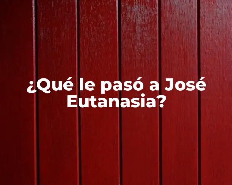¿Qué le pasó a José Eutanasia?