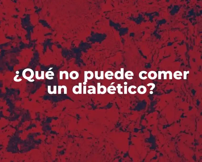 ¿Qué no puede comer un diabético?