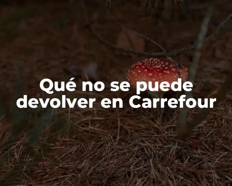 Qué no se puede devolver en Carrefour