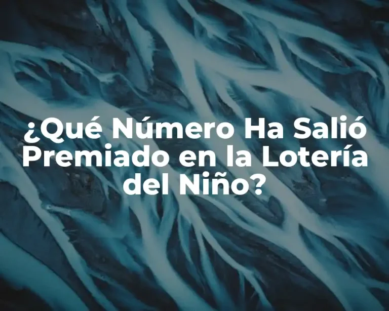 ¿Qué Número Ha Salió Premiado en la Lotería del Niño?