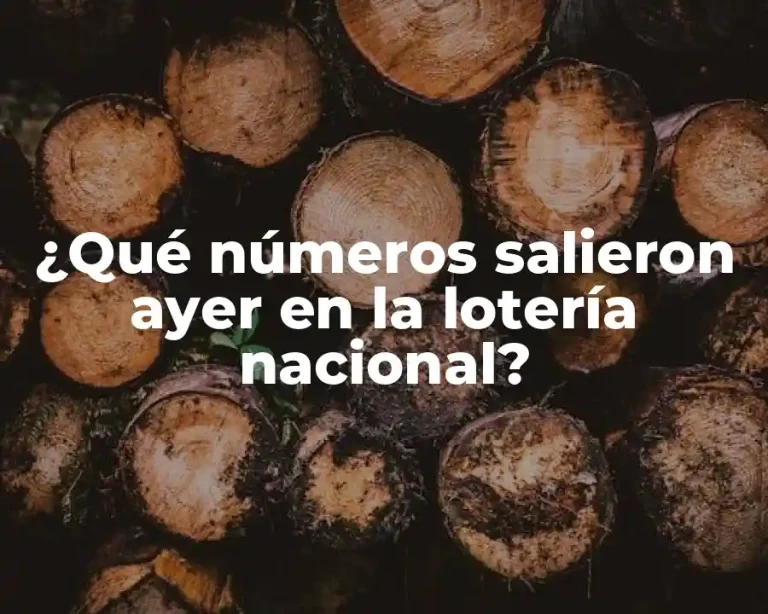 ¿Qué números salieron ayer en la lotería nacional?