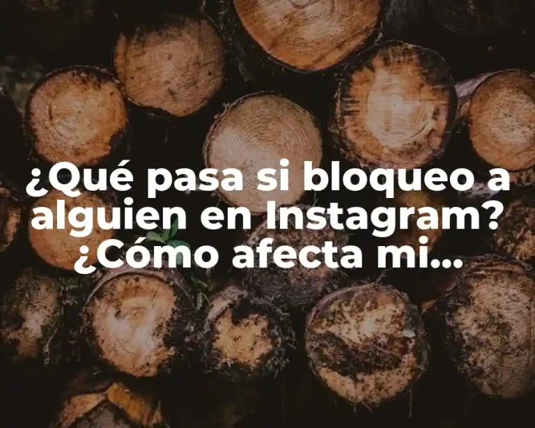 ¿Qué pasa si bloqueo a alguien en Instagram? ¿Cómo afecta mi privacidad y mi seguridad?