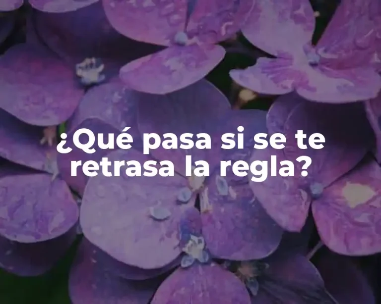 ¿Qué pasa si se te retrasa la regla?