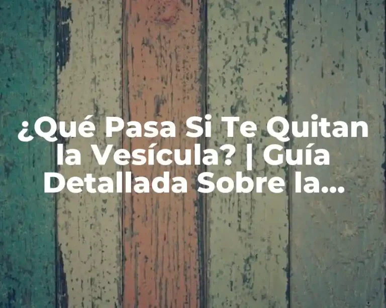 ¿Qué Pasa Si Te Quitan la Vesícula? | Guía Detallada Sobre la Vesícula Biliar