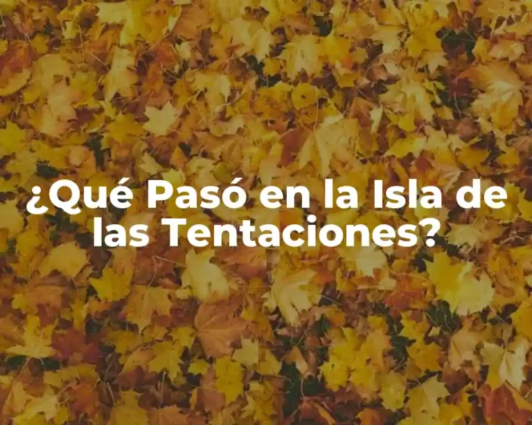 ¿Qué Pasó en la Isla de las Tentaciones?