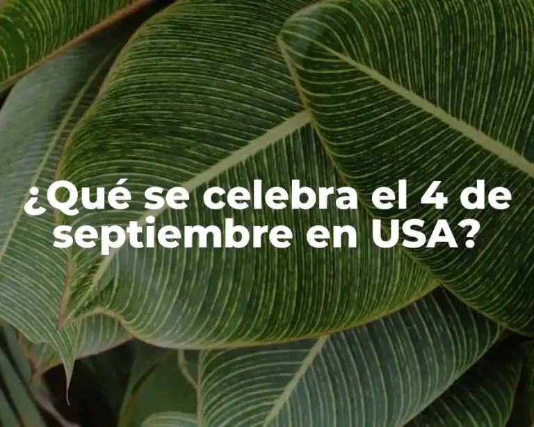 ¿Qué se celebra el 4 de septiembre en USA?