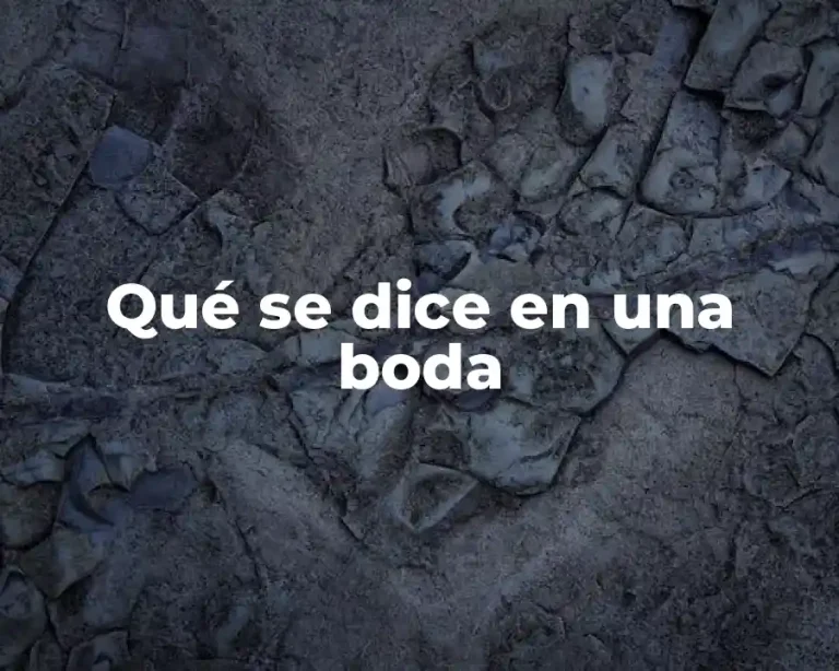 Qué se dice en una boda