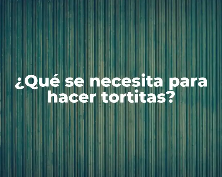 ¿Qué se necesita para hacer tortitas?