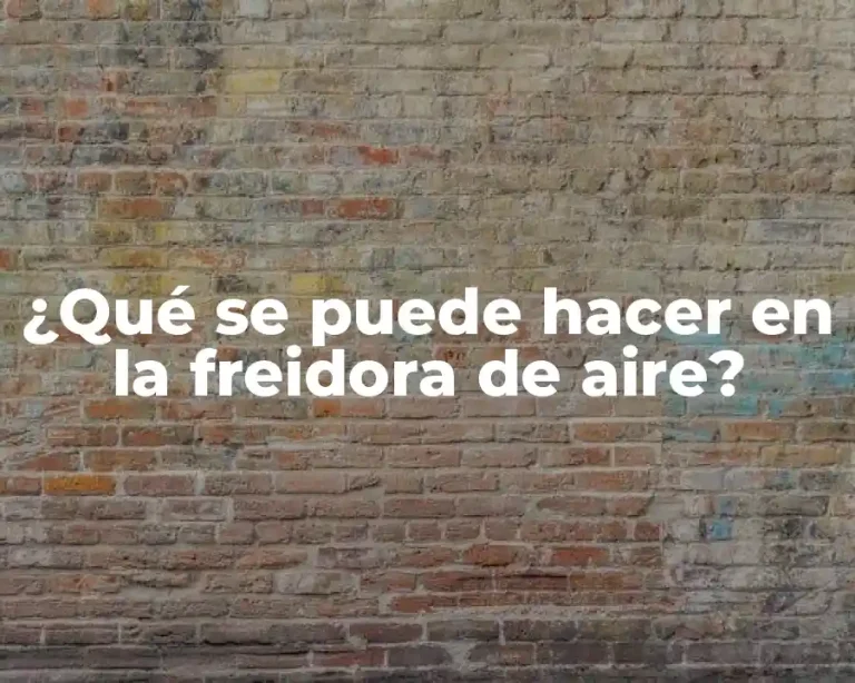 ¿Qué se puede hacer en la freidora de aire?