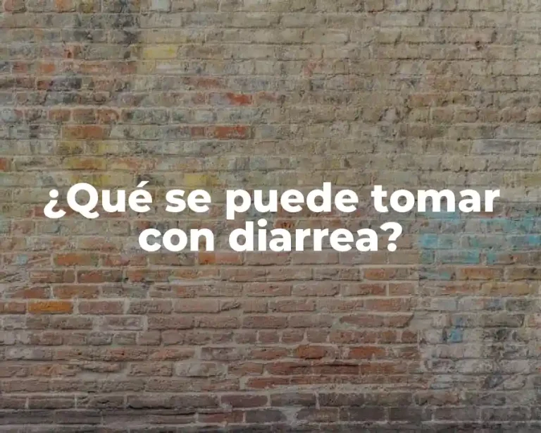 ¿Qué se puede tomar con diarrea?