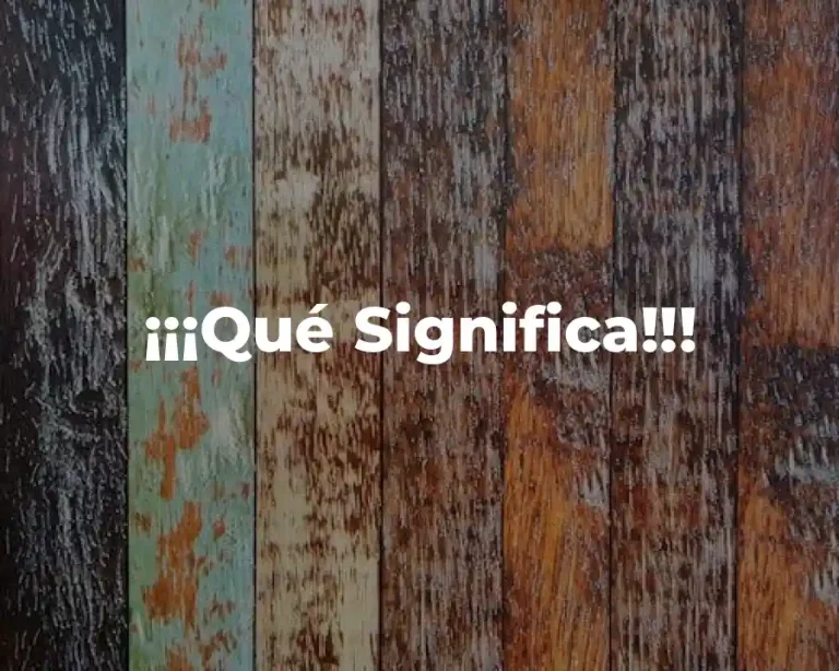 ¡¡¡Qué Significa!!!