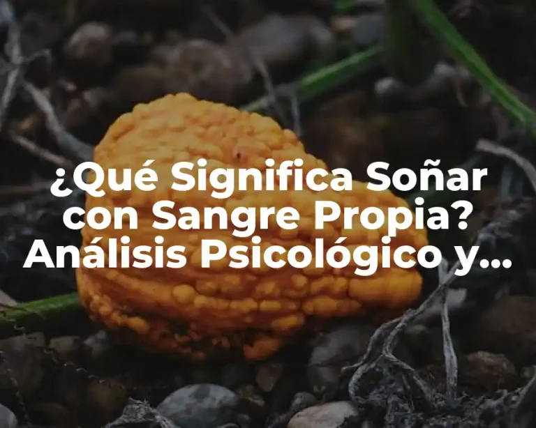 ¿Qué Significa Soñar con Sangre Propia? Análisis Psicológico y Espiritual