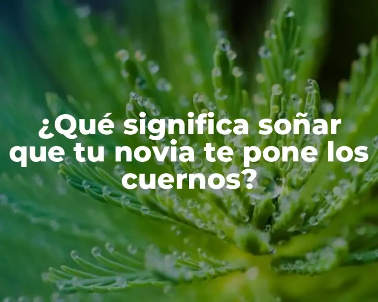 ¿Qué significa soñar que tu novia te pone los cuernos?