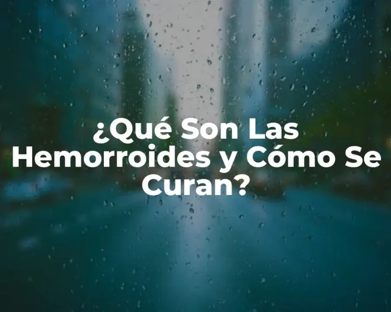 ¿Qué Son Las Hemorroides y Cómo Se Curan?