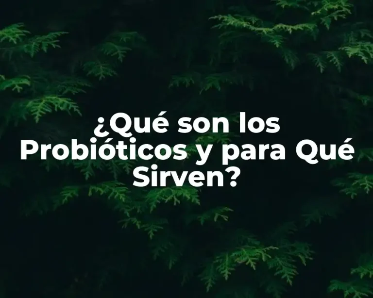 ¿Qué son los Probióticos y para Qué Sirven?