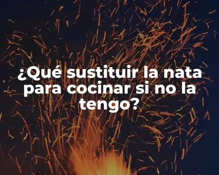 ¿Qué sustituir la nata para cocinar si no la tengo?