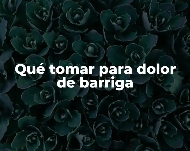 Qué tomar para dolor de barriga