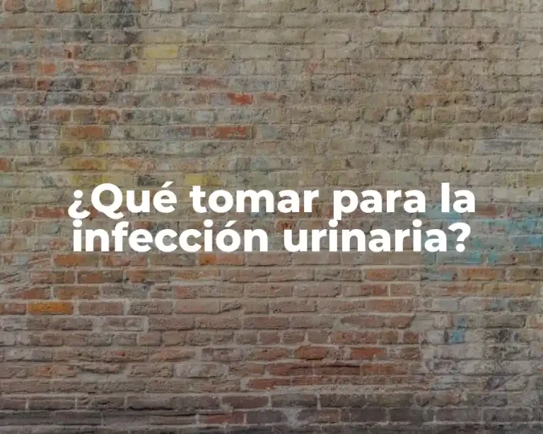 ¿Qué tomar para la infección urinaria?