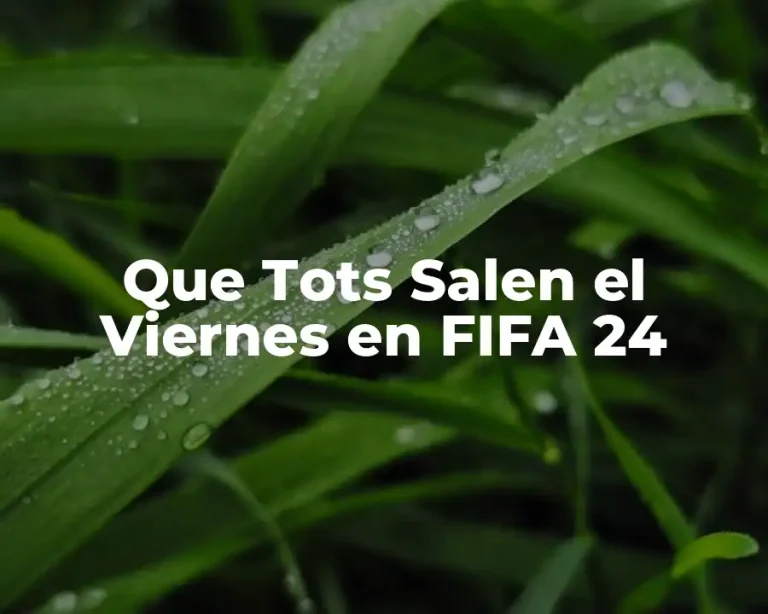 Que Tots Salen el Viernes en FIFA 24