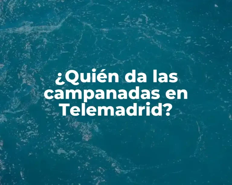 ¿Quién da las campanadas en Telemadrid?