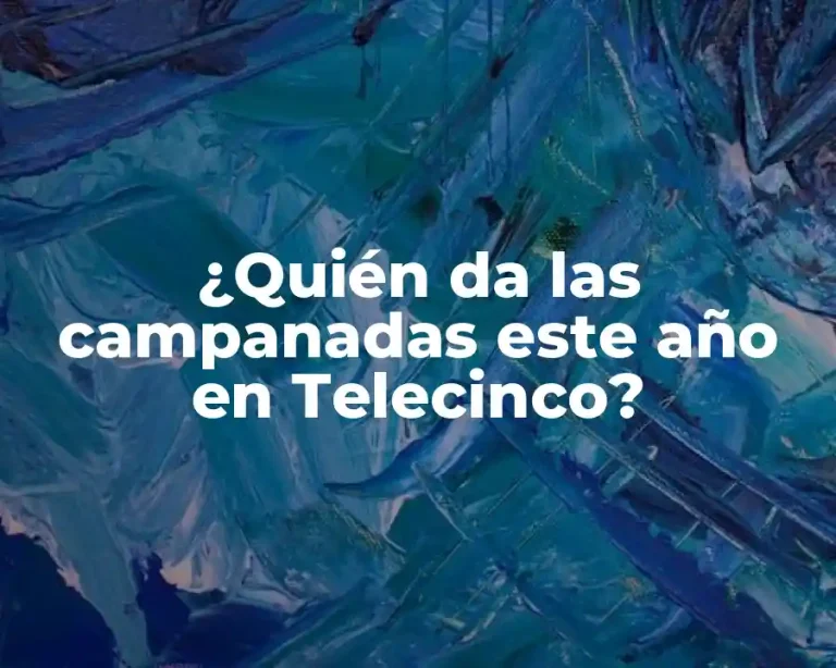 ¿Quién da las campanadas este año en Telecinco?