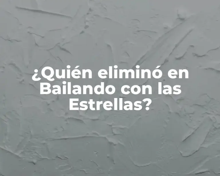 ¿Quién eliminó en Bailando con las Estrellas?