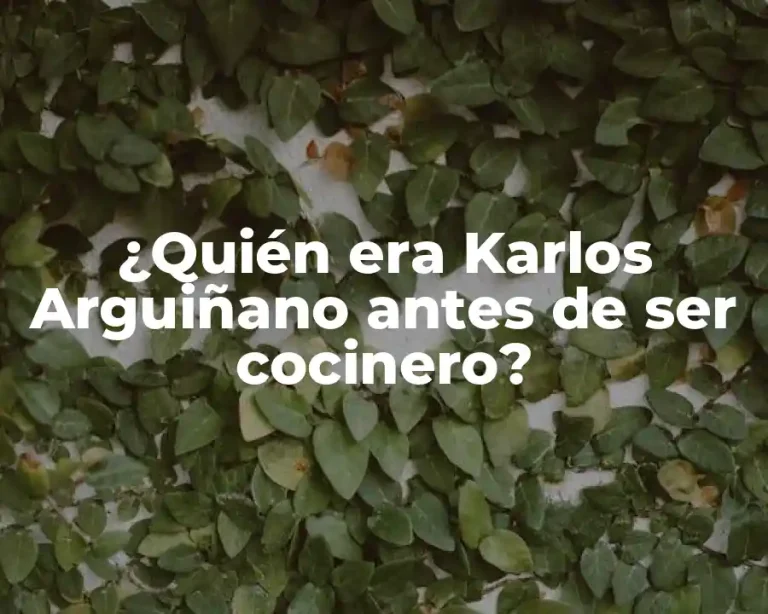 ¿Quién era Karlos Arguiñano antes de ser cocinero?