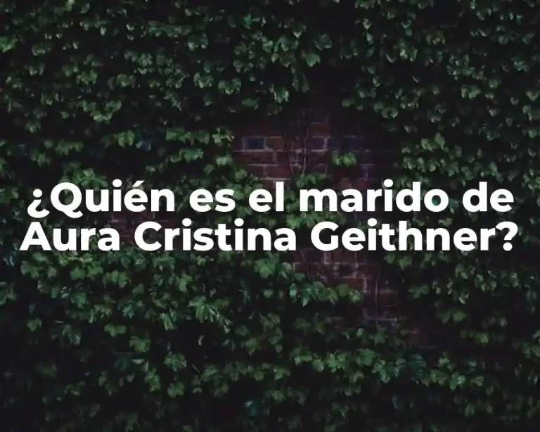 ¿Quién es el marido de Aura Cristina Geithner?