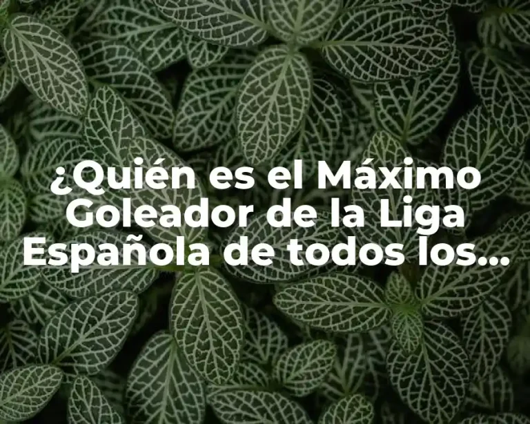 ¿Quién es el Máximo Goleador de la Liga Española de todos los Tiempos?