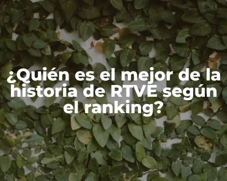 ¿Quién es el mejor de la historia de RTVE según el ranking?