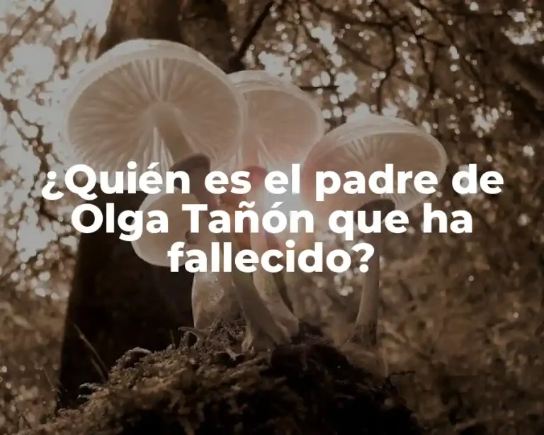 ¿Quién es el padre de Olga Tañón que ha fallecido?