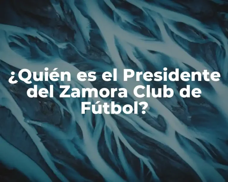 ¿Quién es el Presidente del Zamora Club de Fútbol?