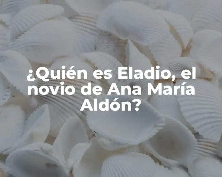 ¿Quién es Eladio, el novio de Ana María Aldón?