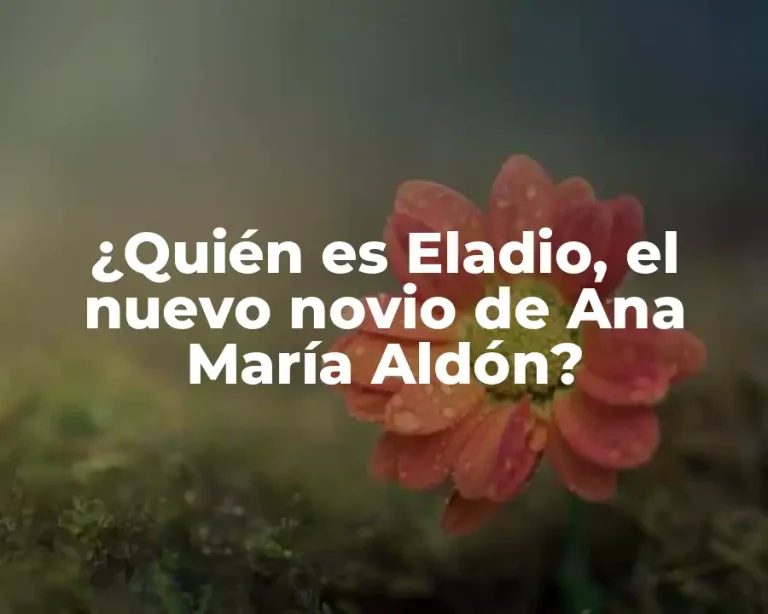 ¿Quién es Eladio, el nuevo novio de Ana María Aldón?
