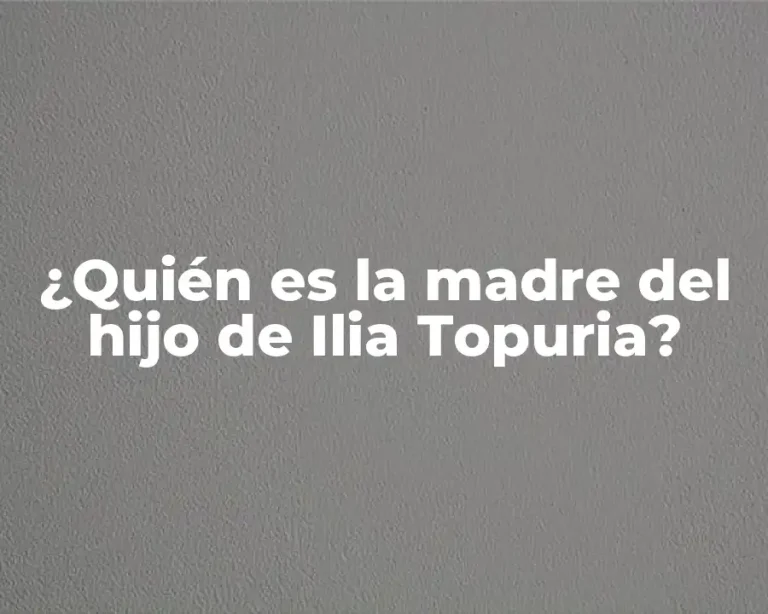 ¿Quién es la madre del hijo de Ilia Topuria?