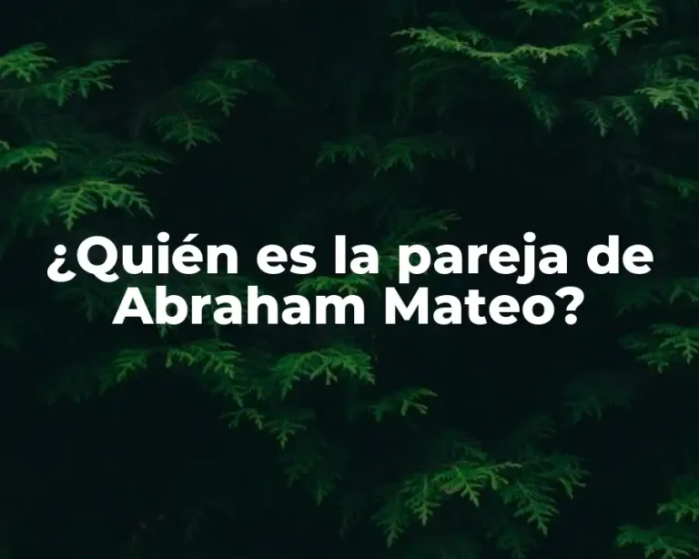 ¿Quién es la pareja de Abraham Mateo?